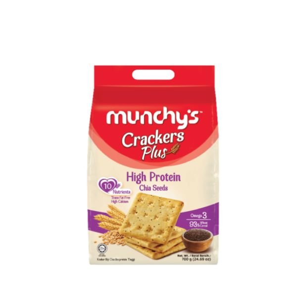 MUNCHY'S CRACKERS PLUS - HIGH PROTEIN CHIA SEEDS (700G)