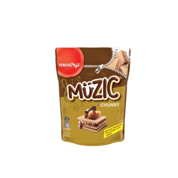 MUNCHY'S MUZIC CHUNKY WAFER CUBE BITES - PEANUT HAZELNUT (15