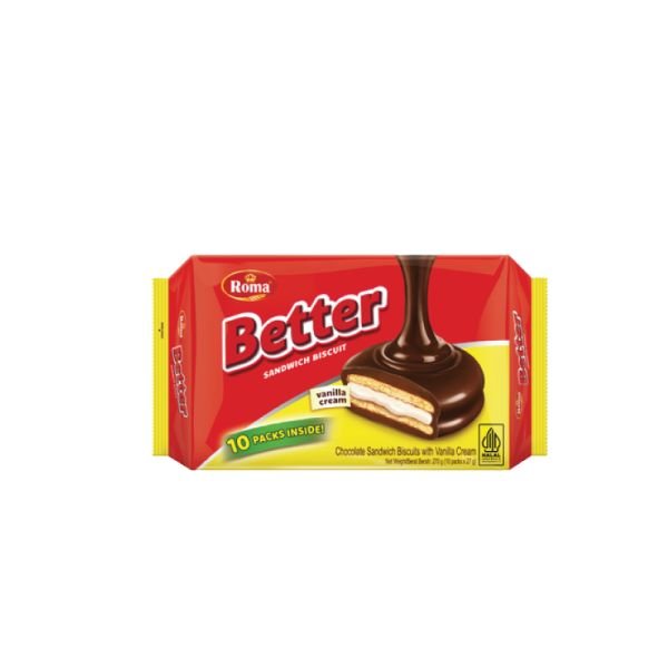 ROMA BETTER SANDWICH BISCUITS - VANILLA CREAM (10X27G)
