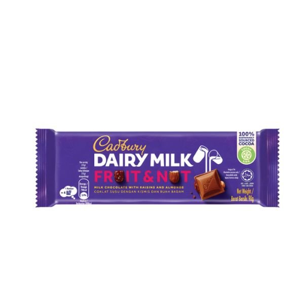 CADBURY DAIRY MILK CHOCOLATE - FRUIT & NUT (80G)