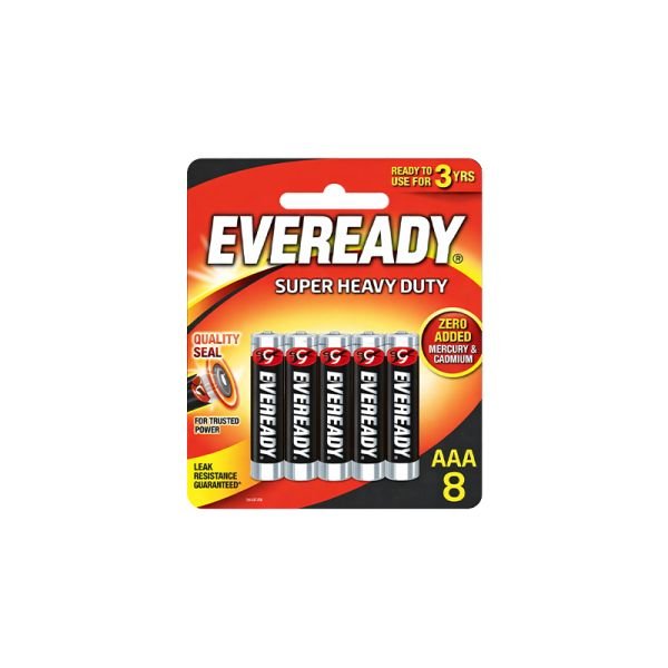 EVEREADY SUPER HEAVY DUTY AAA BATTERIES (8-PACK)