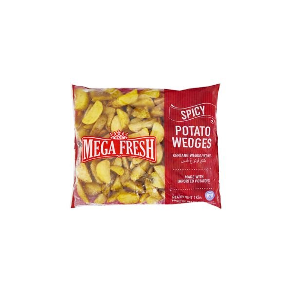 MEGA FRESH SPICY POTATO WEDGES (1KG)