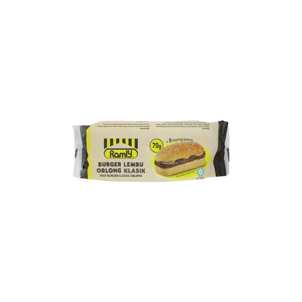 RAMLY BEEF OBLONG BURGER KLASIK (350G)
