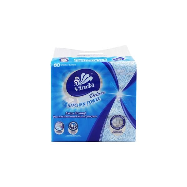 VINDA DELUXE 2-PLY KITCHEN TOWEL (3 ROLLS X 80 SHE