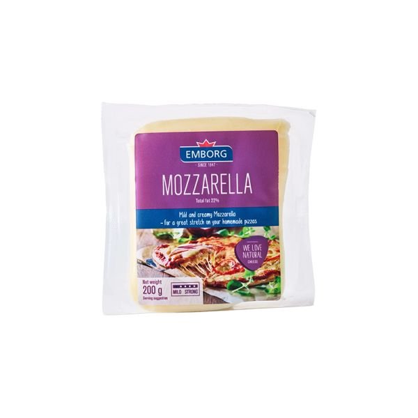 EMBORG MOZZARELLA BLOCK (200G)