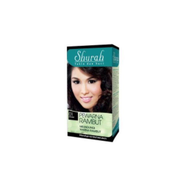SHURAH PEWARNA RAMBUT - 01 HITAM (40G)