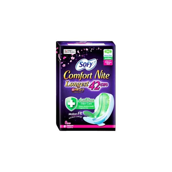 SOFY BODY FIT COMFORT NITE WING 42CM (8 PIECES)