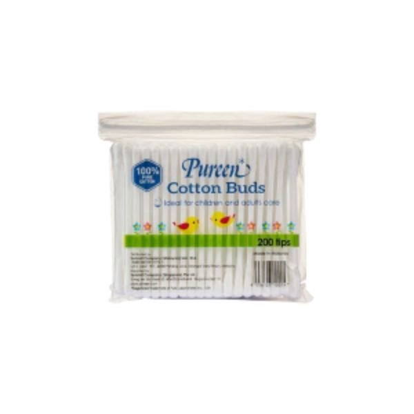 PUREEN COTTON BUDS POLYBAG (200 PIECES)