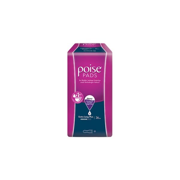 POISE PADS EXTRA LONG PLUS NON-WING (6 PIECES)