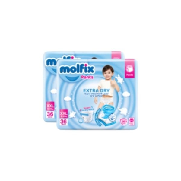 MOLFIX EXTRA DRY PANTS TWIN PACK - SIZE XXL (2X36')