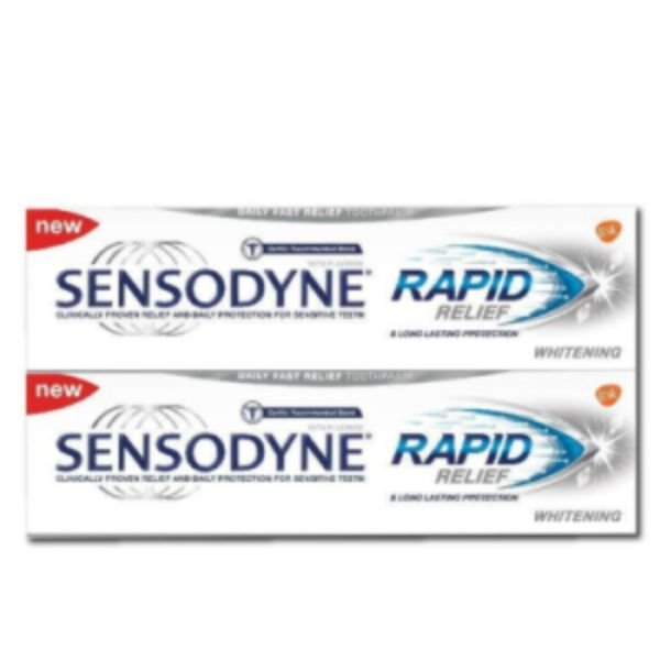 SENSODYNE TOOTHPASTE RAPID RELIEF WHITENING (2 X 100G)