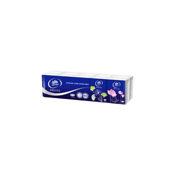 VINDA DELUXE 4-PLY POCKET HANKY TRAVEL TISSUE (10