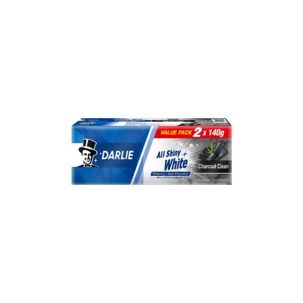 DARLIE ALL SHINY WHITE CHARCOAL CLEAN TOOTHPASTE (2 X 140G)