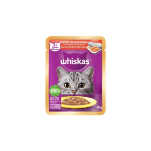 WHISKAS ADULT WET CAT FOOD POUCH - FRESH FISH MACK
