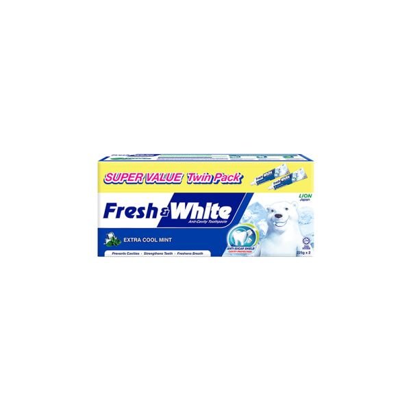 FRESH & WHITE TOOTHPASTE - EXTRA COOL MINT (2 X 225G)