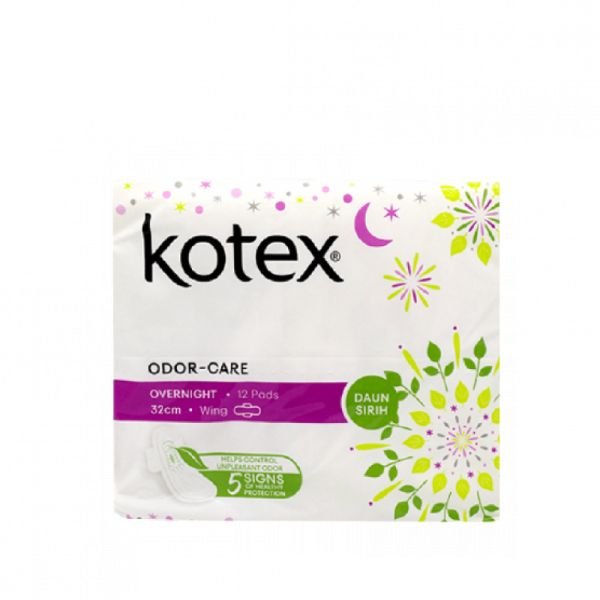 KOTEX NATURAL CARE - OVERNIGHT OF 32CM WING HERBAL