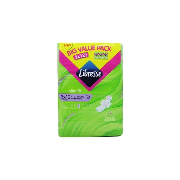 LIBRESSE SLIM WING 32CM MULTI PACK (3 X 12 PIECES)