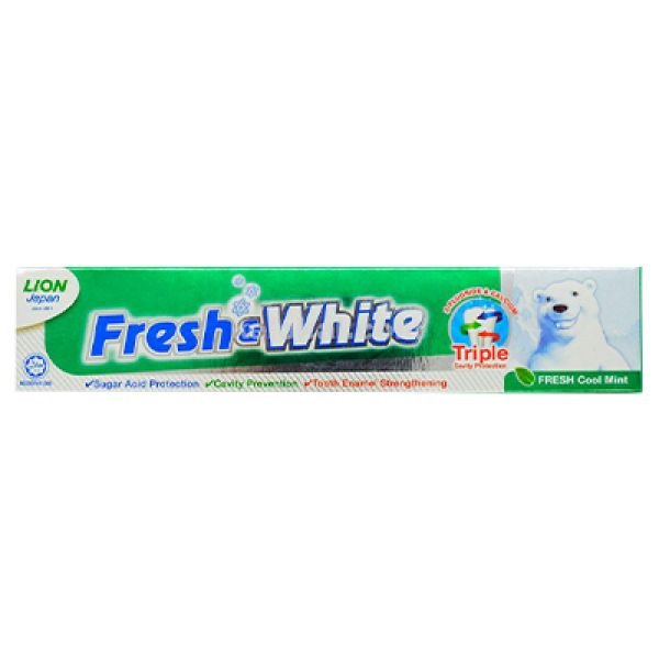 FRESH & WHITE TOOTHPASTE - FRESH COOL MINT (225G)