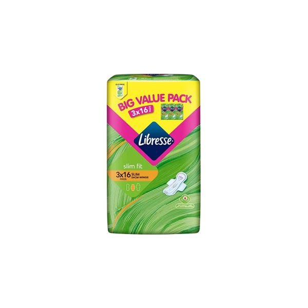 LIBRESSE SLIM WING 24CM MULTI PACK (3 X 16 PIECES)