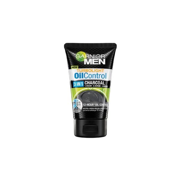 GARNIER MEN TURBOLIGHT OIL CONTROL 3-IN-1 CHARCOAL FOAM (100ML)