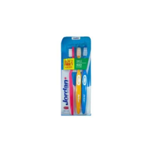JORDAN TOOTHBRUSH SMILE - HARD (2+1 PACK)