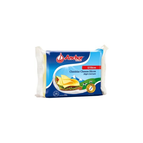 ANCHOR CHEDDAR CHEESE SLICES (200G)