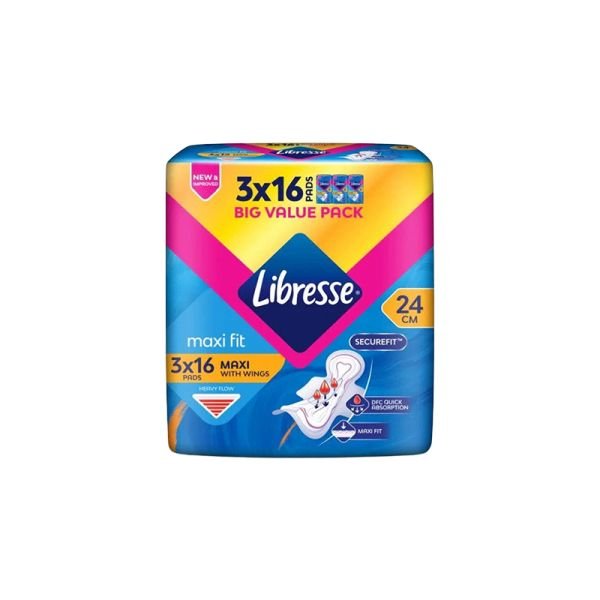 LIBRESSE MAXI WINGS MULTIPACK (3 X 16 PIECES)