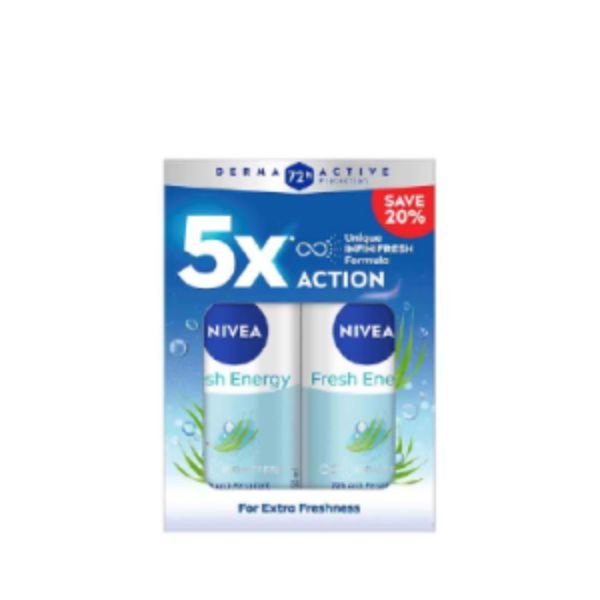 NIVEA WOMEN DEODORANT ROLL-ON - FRESH ENERGY (2X50
