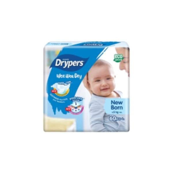 DRYPERS WEE WEE DRY JUMBO PACK NEWBORN (60'S)