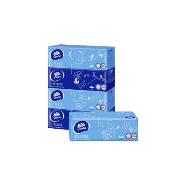 VINDA DELUXE 3-PLY BOX FACIAL TISSUE (4 BOXES X 80