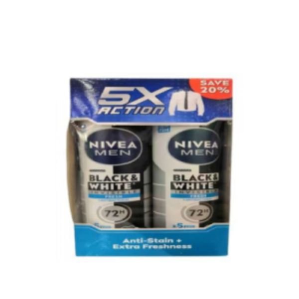 NIVEA (M) SPRAY B&W FRESH TP 1X2X150ML