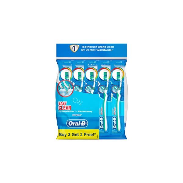 ORAL B COMPLETE EASY CLEAN SOFT TOOTHBRUSH (5 PIECES)