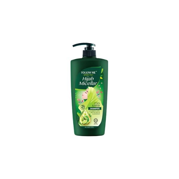 FOLLOW ME GREEN TEA HIJAB SHAMPOO MICELLAR COOL & FRESH (650ML)