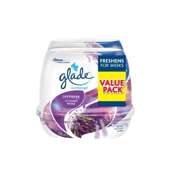 GLADE SCENTED GEL AIR FRESHENER LAVENDER - TWIN PA