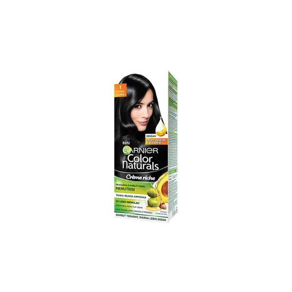 GARNIER COLOR NATURALS CREAM HAIR COLOR - 1 BLACK (1 SET)