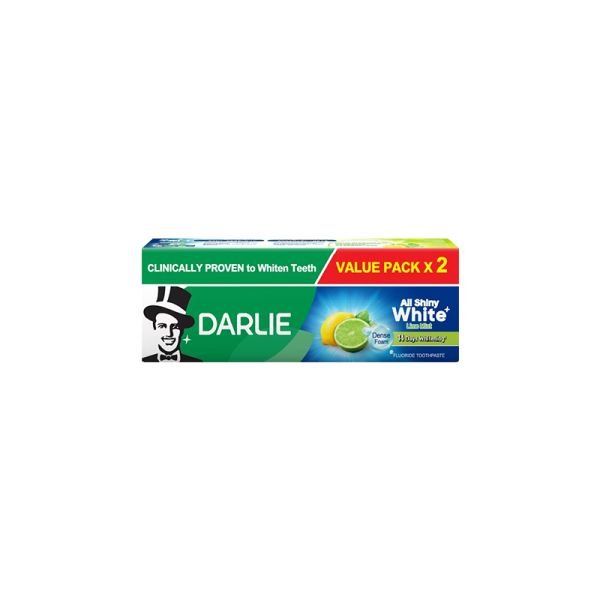 DARLIE ALL SHINY WHITE LIME MINT TOOTHPASTE (2 X 140G)