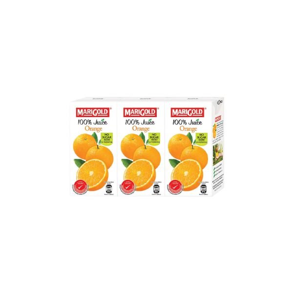 MARIGOLD 100% JUICE ORANGE PACK (3 X 200ML)