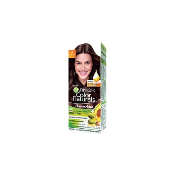 GARNIER COLOR NATURALS CREAM HAIR COLOR - 4 CHOCOLATE (1 SET)